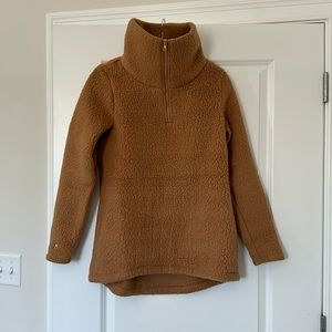 Dudley Stephens Prospect Pullover in Camel Shearling Sherpa Size Small